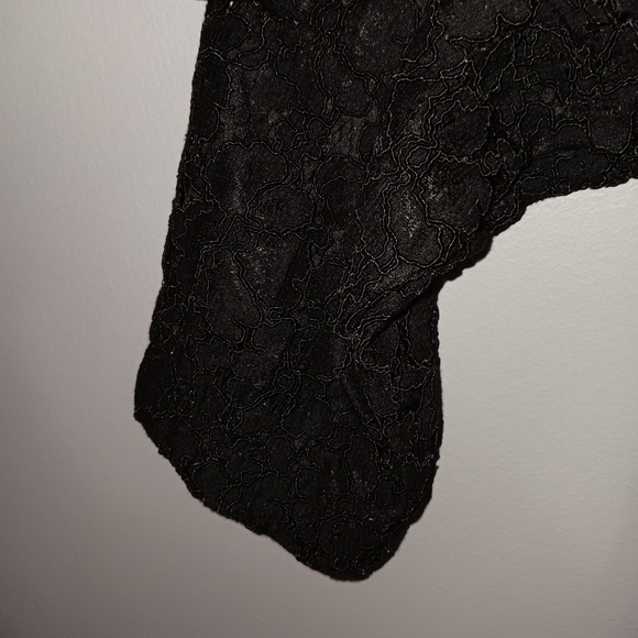 Adiva women's full zipper lace jacket blazer size XL black - Picture 4 of 6